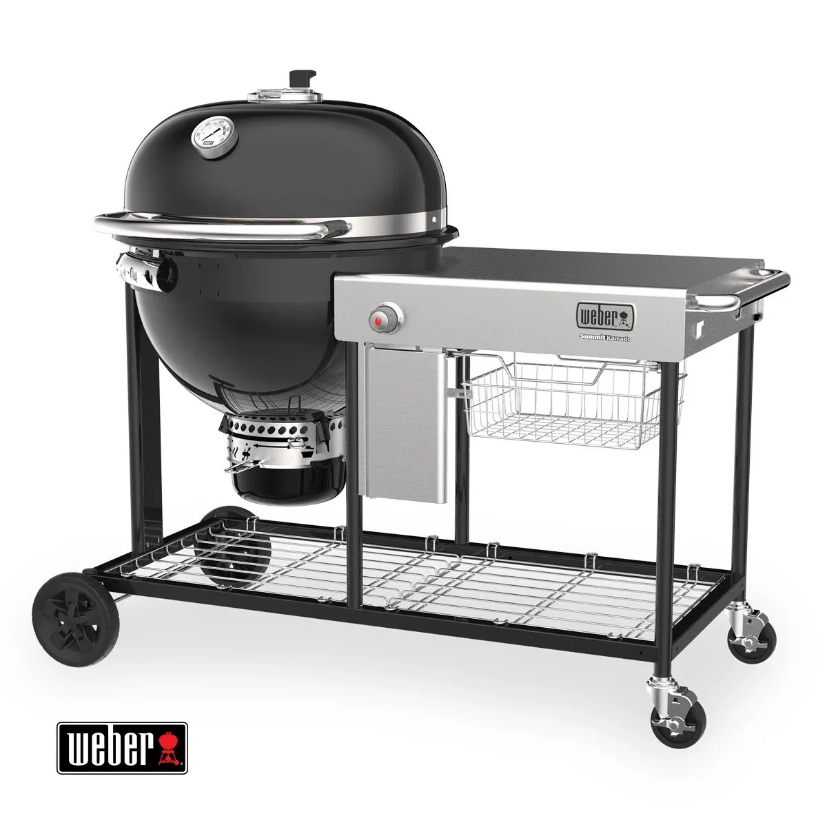 УГОЛЬНЫЙ ГРИЛЬ WEBER SUMMIT KAMADO S6 GRILL CENTER 61 СМ ЧЕРНЫЙ